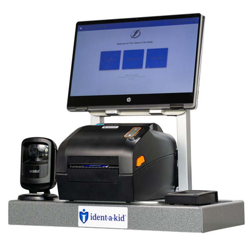 Kiosk package specifically made to utilize all the features of Ident-A-Kid's school visitor management.
