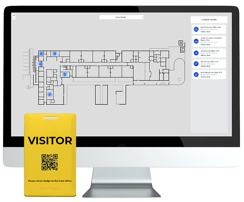 Enhanced visitor management; visitor’s location in real-time, visible on your campus map.